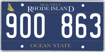 RI license plate 900863