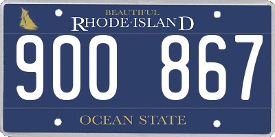 RI license plate 900867
