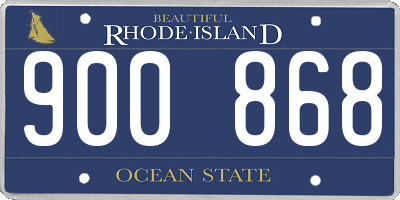 RI license plate 900868