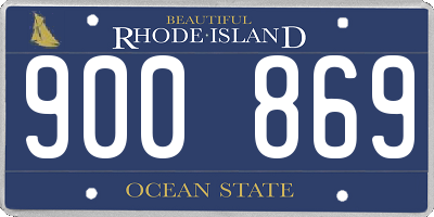 RI license plate 900869