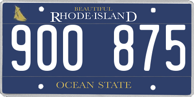 RI license plate 900875