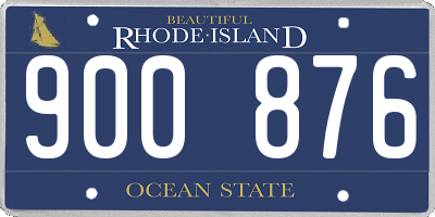RI license plate 900876