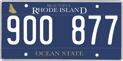 RI license plate 900877