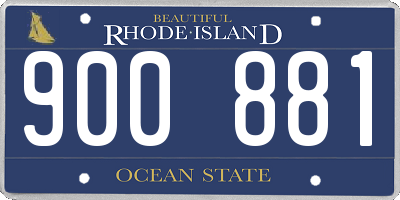RI license plate 900881