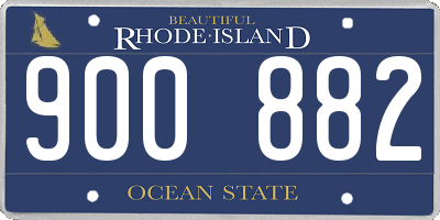 RI license plate 900882