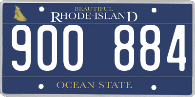 RI license plate 900884