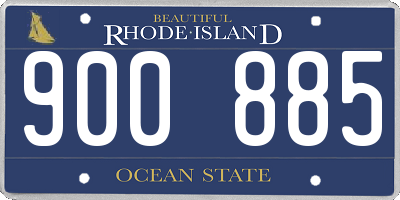 RI license plate 900885
