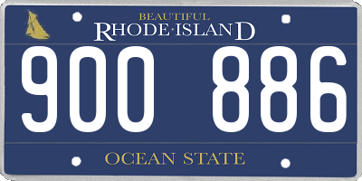 RI license plate 900886