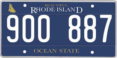 RI license plate 900887