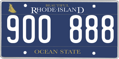 RI license plate 900888