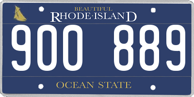 RI license plate 900889
