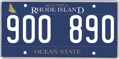RI license plate 900890