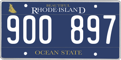 RI license plate 900897