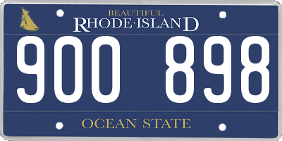 RI license plate 900898