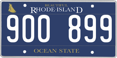 RI license plate 900899