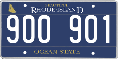 RI license plate 900901