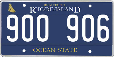 RI license plate 900906
