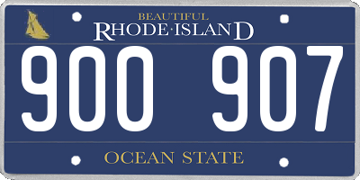 RI license plate 900907
