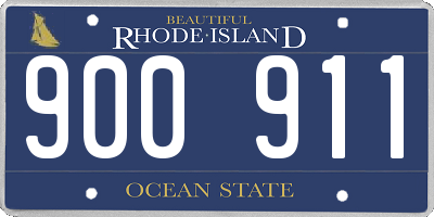 RI license plate 900911