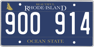 RI license plate 900914