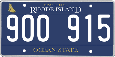 RI license plate 900915