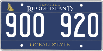 RI license plate 900920