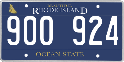 RI license plate 900924