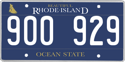 RI license plate 900929