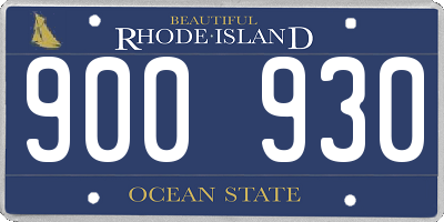 RI license plate 900930