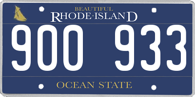 RI license plate 900933