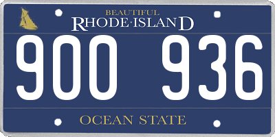 RI license plate 900936