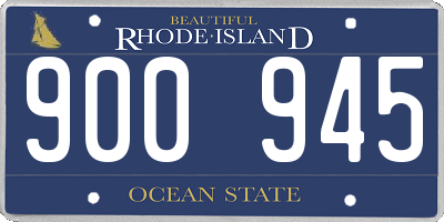 RI license plate 900945