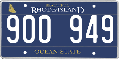 RI license plate 900949