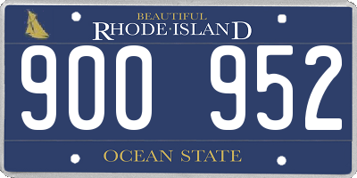 RI license plate 900952