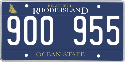 RI license plate 900955