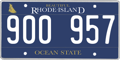 RI license plate 900957