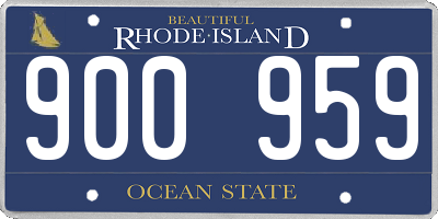 RI license plate 900959