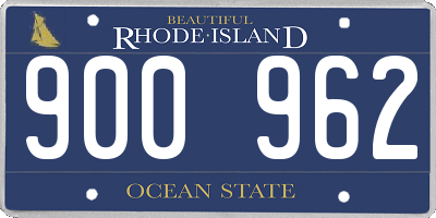 RI license plate 900962