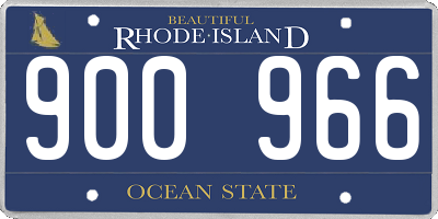 RI license plate 900966