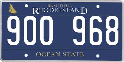 RI license plate 900968