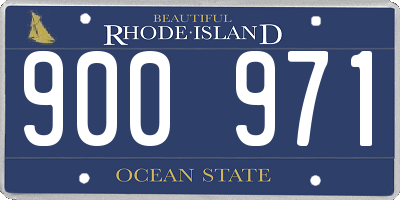 RI license plate 900971