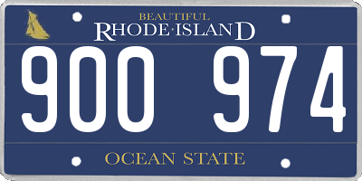 RI license plate 900974