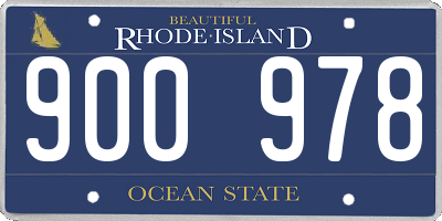 RI license plate 900978