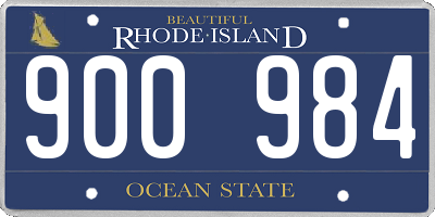 RI license plate 900984