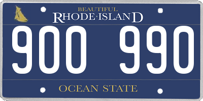 RI license plate 900990
