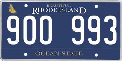 RI license plate 900993