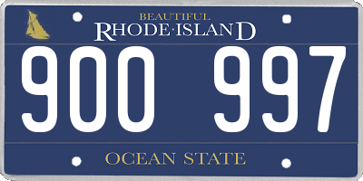 RI license plate 900997