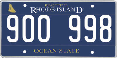 RI license plate 900998