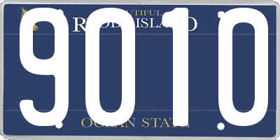 RI license plate 9010