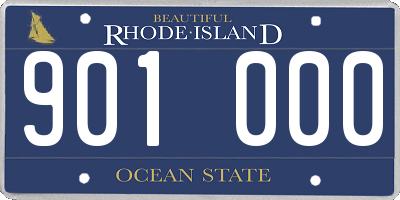 RI license plate 901000